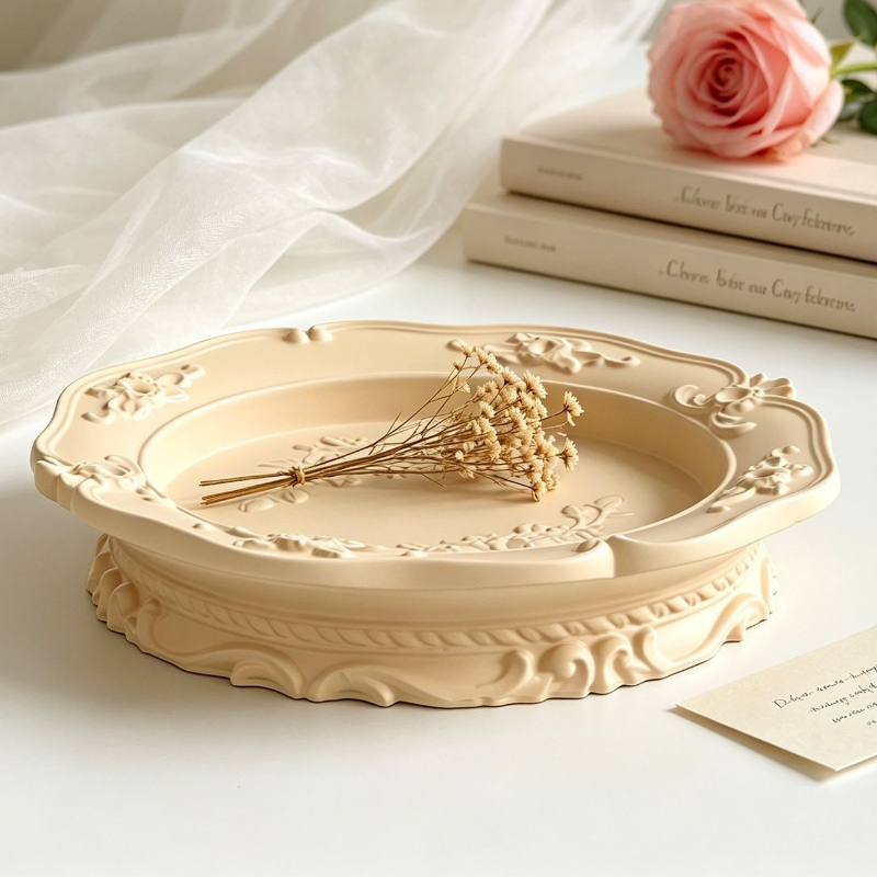 Coaster Mold Round - Elegante Molde de Silicona de Encaje