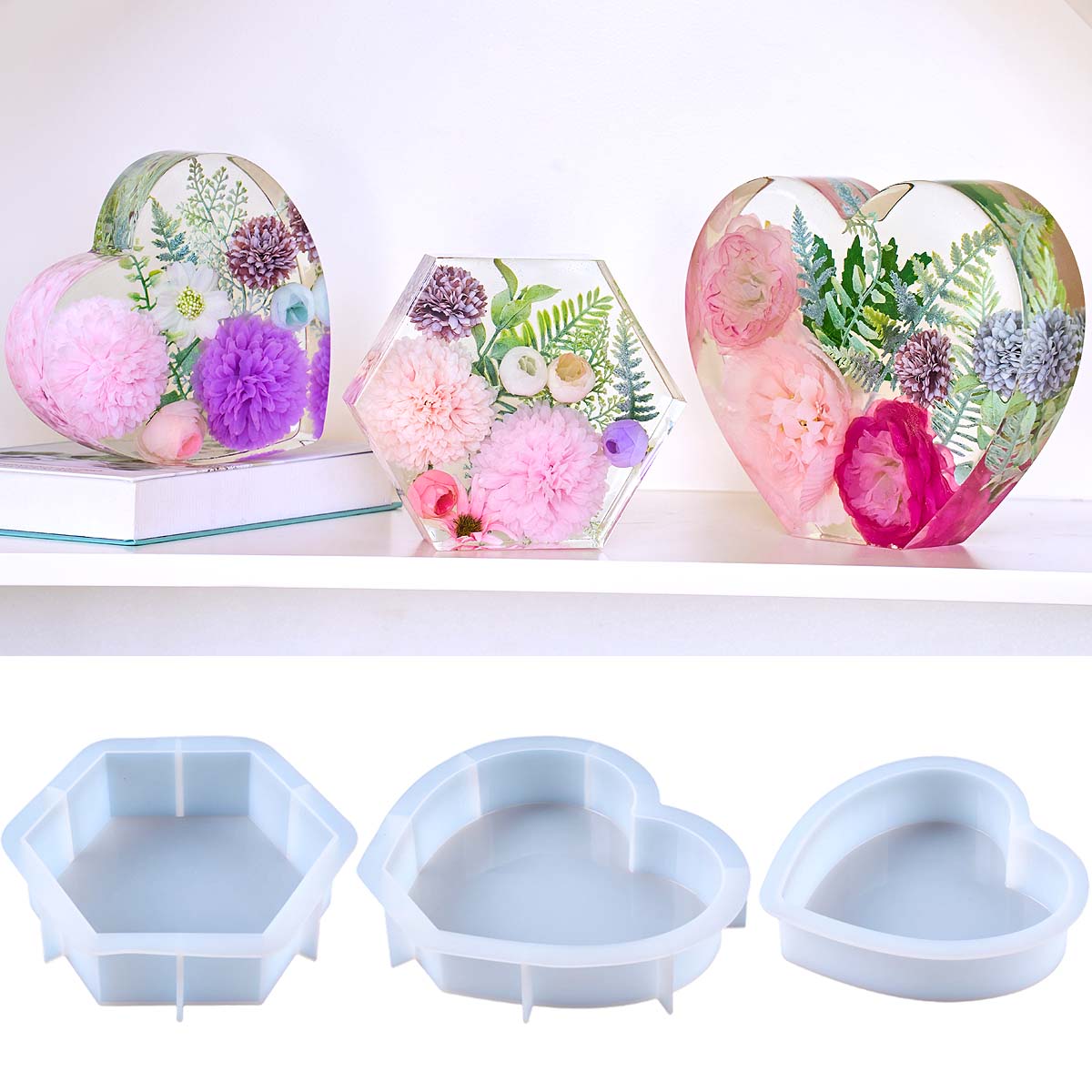 Resin Craft Ideas - Molde de silicona grande con forma