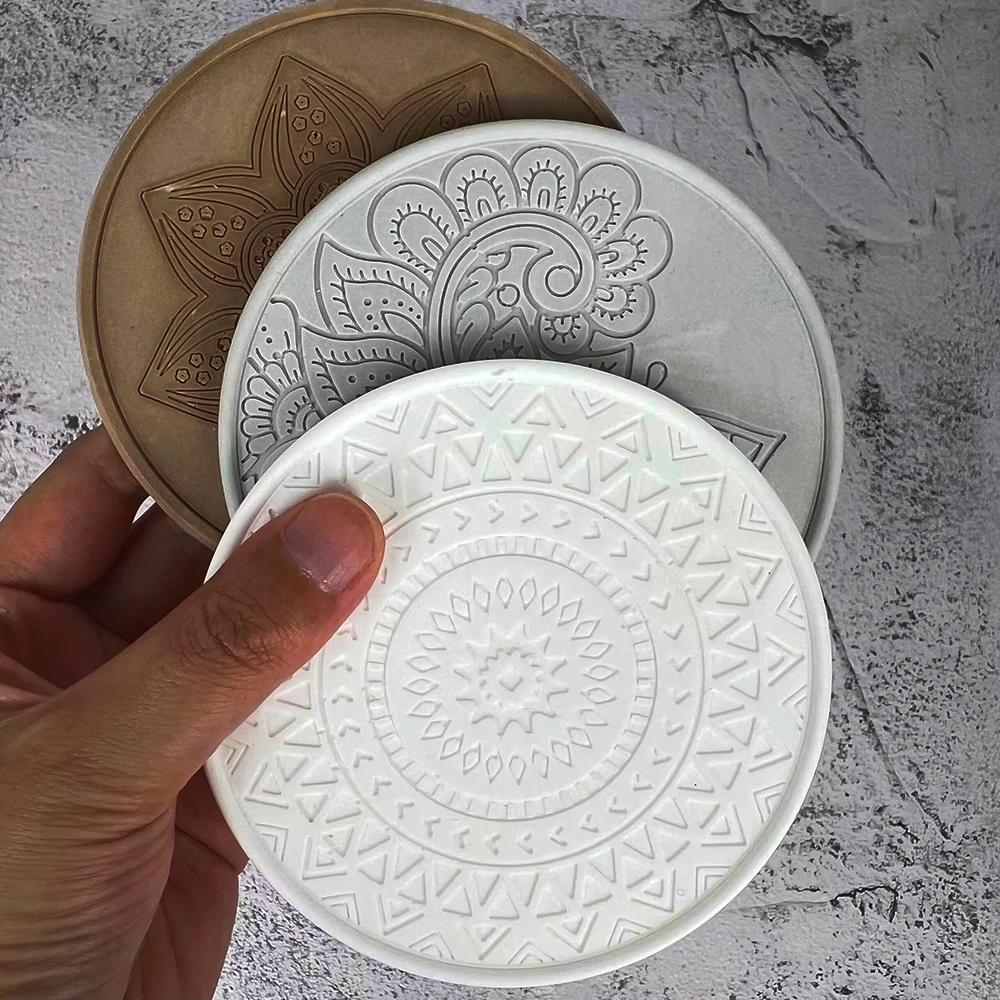 Coaster Mold Round - Molde de silicona de resina para