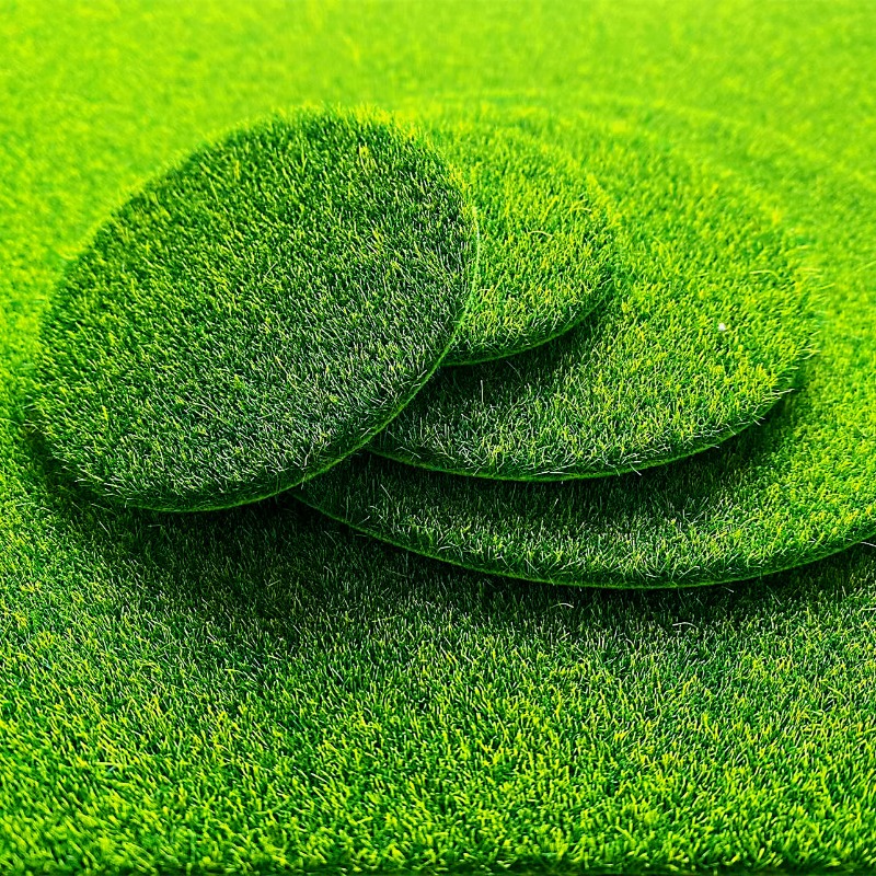 Terrarium Moss Art - 5/10 Piezas de Musgo Artificial Redondo,