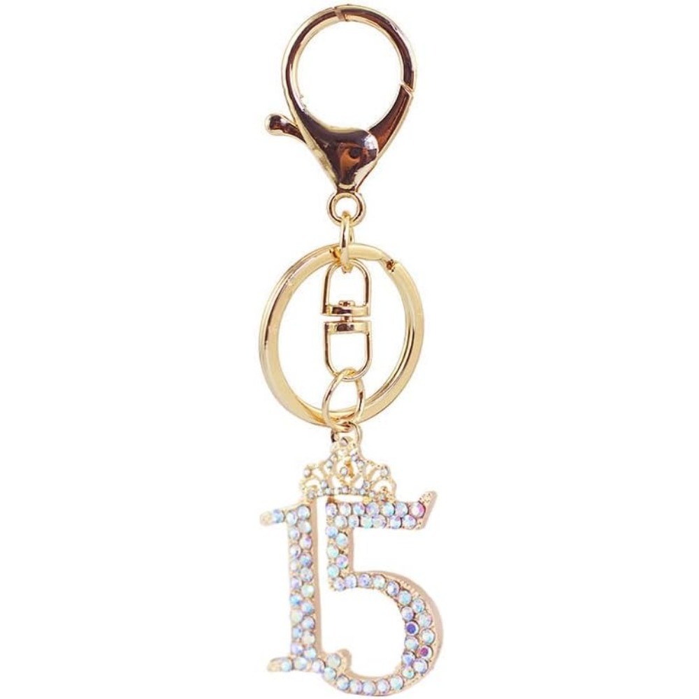 Resin Glitter Pack - Llavero de coche con número 15