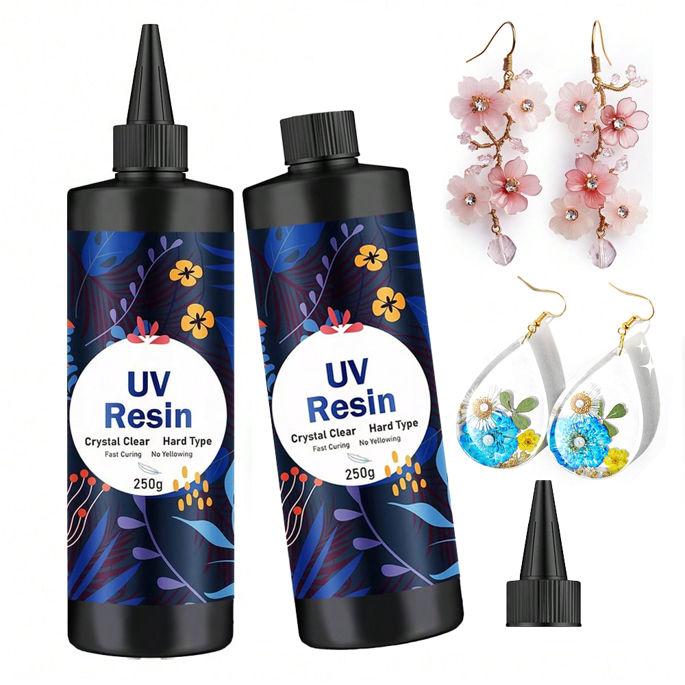 Resin Jewelry Kit - Resina UV Transparente de 250g/500g, Kit
