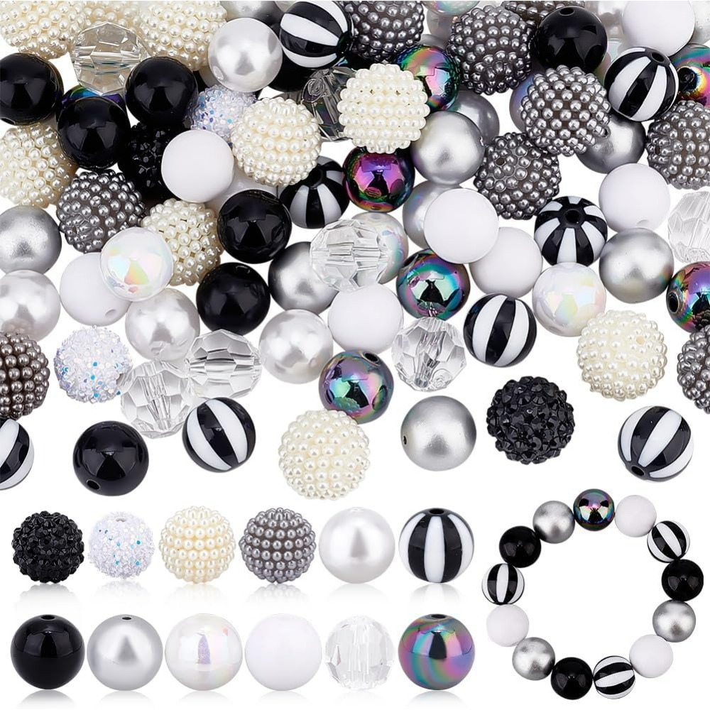 Resin Crafts - 106 Uds. Cuentas gruesas, 12 estilos