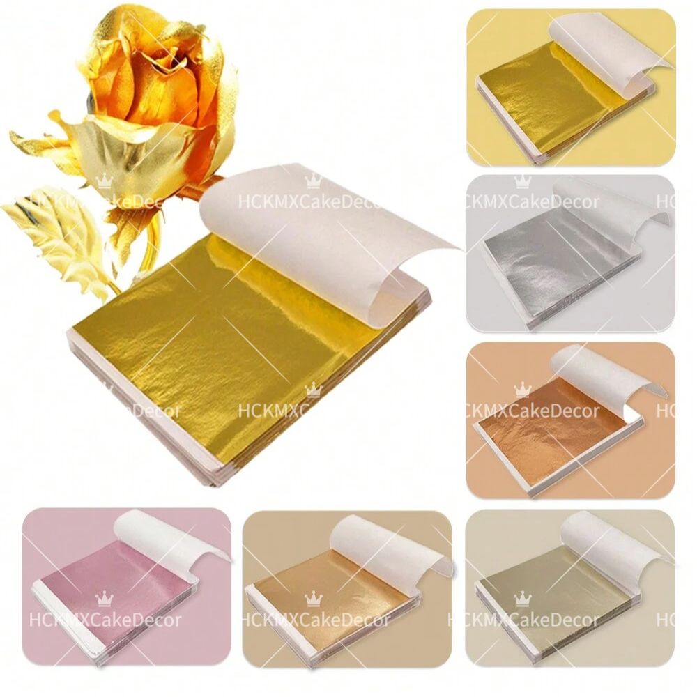 Gold Foil Flakes - 100 Hojas de Papel Metálico Imitación