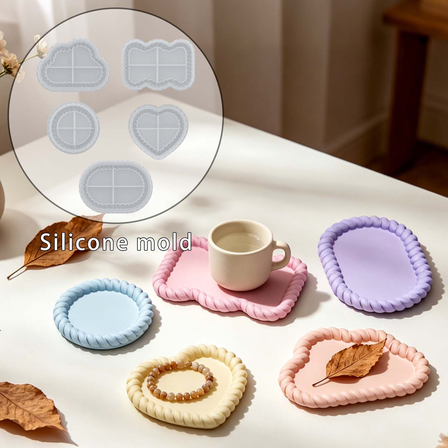 Serving Tray Mold - Una variedad de juegos de posavasos