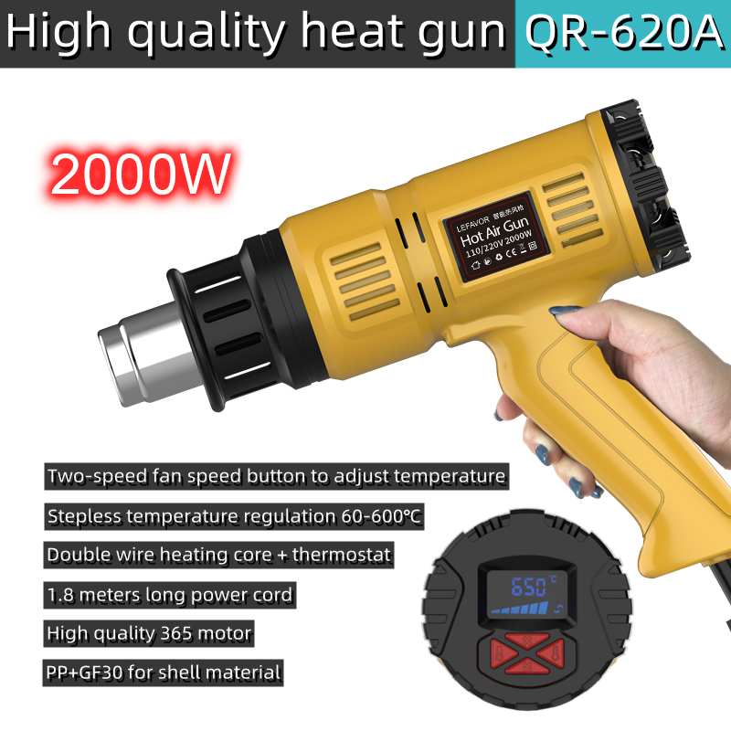 Heat Gun Small - Pistola de aire caliente de 2000W,