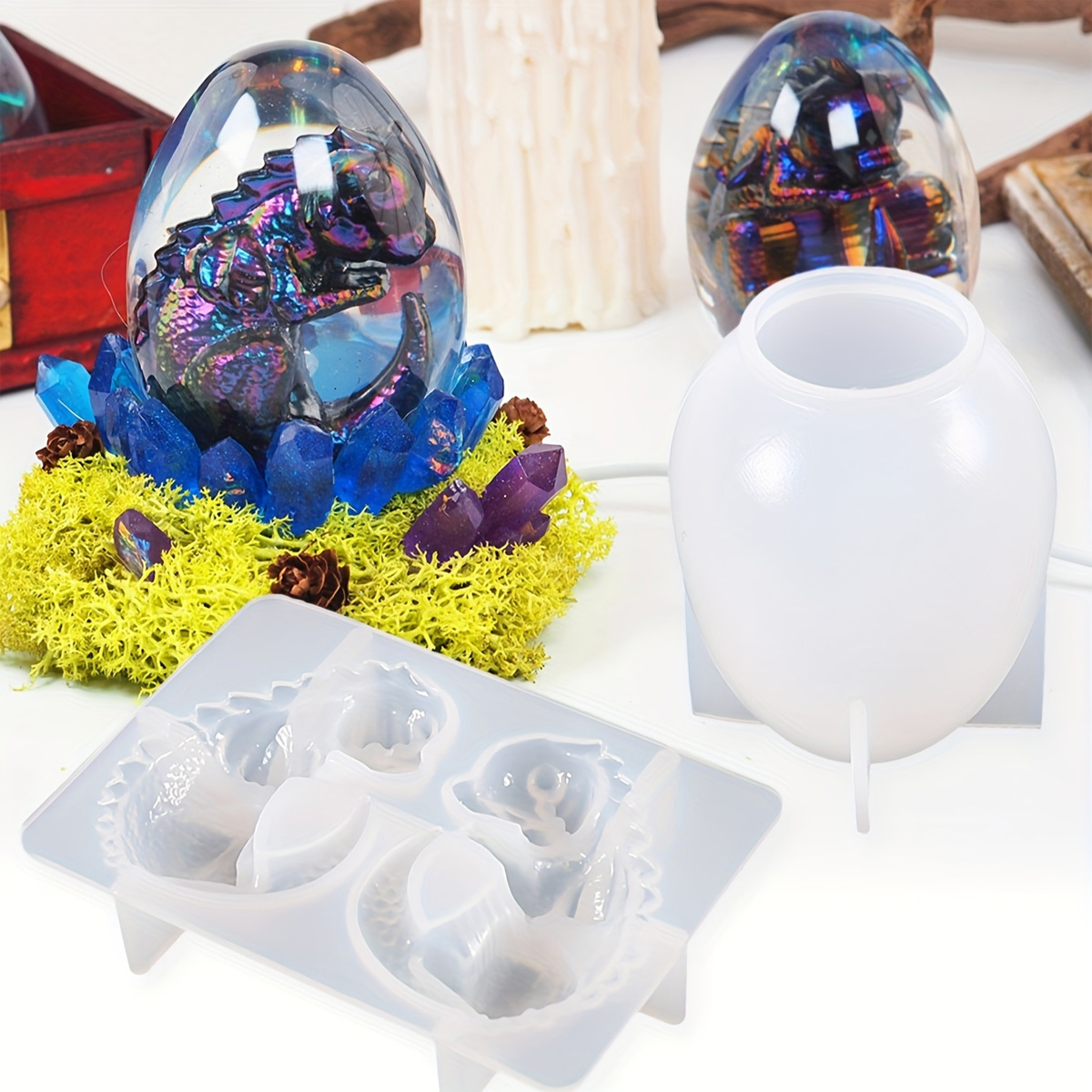 Resin Craft Ideas - Moldes de silicona para huevos de
