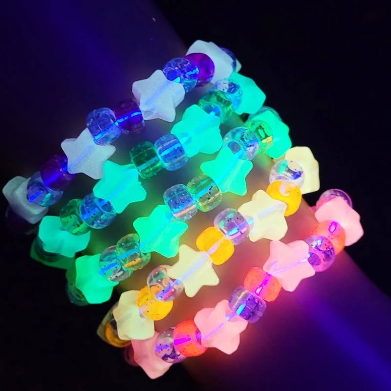 Resin Glitter Pack - Juego de 5 pulseras kandi con