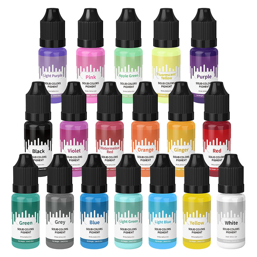 18 colores 10ml Macaron Color  - Resin Pigment Set reseña y precio