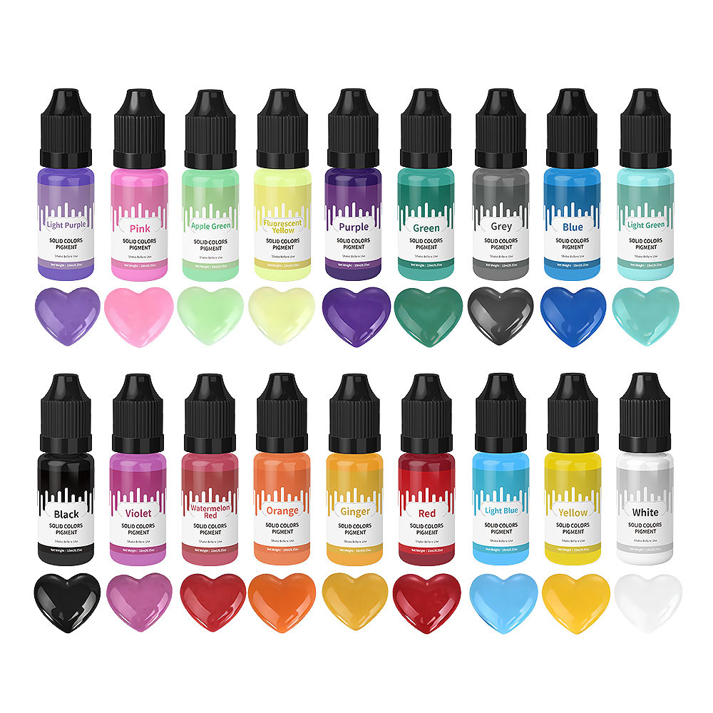 18 colores 10ml Macaron Color  - Resin Pigment Set reseña y precio