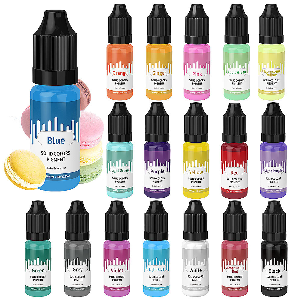 18 colores 10ml Macaron Color  - Resin Pigment Set reseña y precio