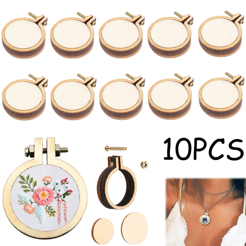 10 unids/set de Mini anillo de - Wood Ring Blank reseña y precio