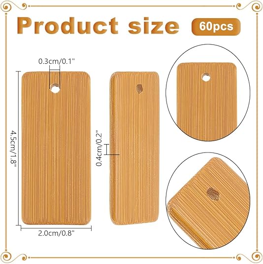 50 Uds etiquetas de madera lla - Wood Ring Blank reseña y precio