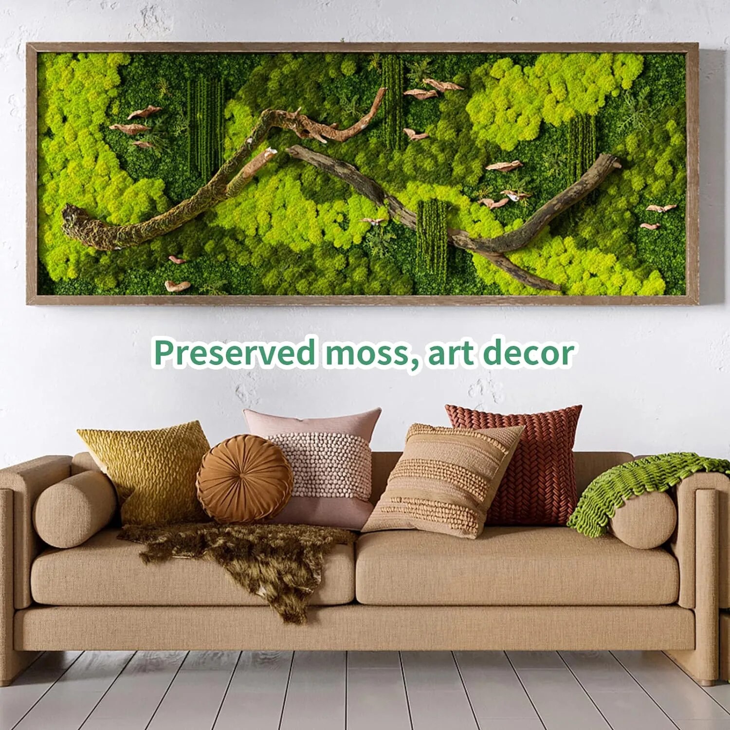 Plantas verdes artificiales, m - Terrarium Moss Art reseña y precio