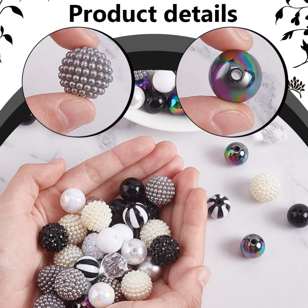 106 Uds. Cuentas gruesas, 12 e - Resin Crafts reseña y precio