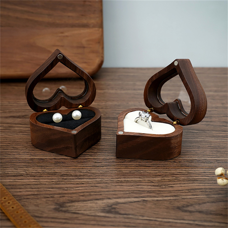 Caja de madera de nogal con fo - Wood Ring Blank reseña y precio
