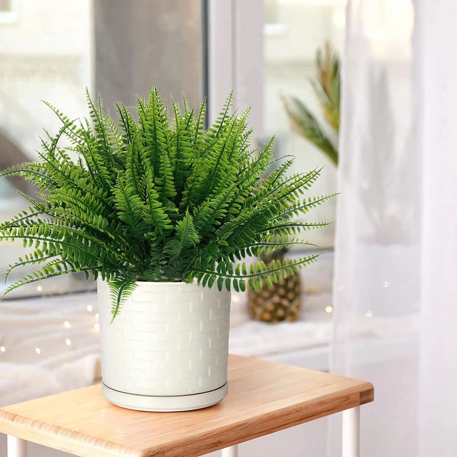 Flores de helechos persas arti - Terrarium Moss Art reseña y precio