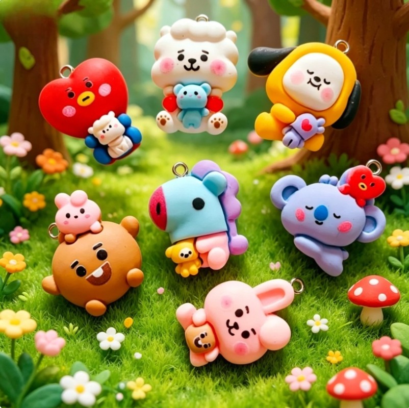 7 piezas de dijes de resina BT - Resin Crafts reseña y precio