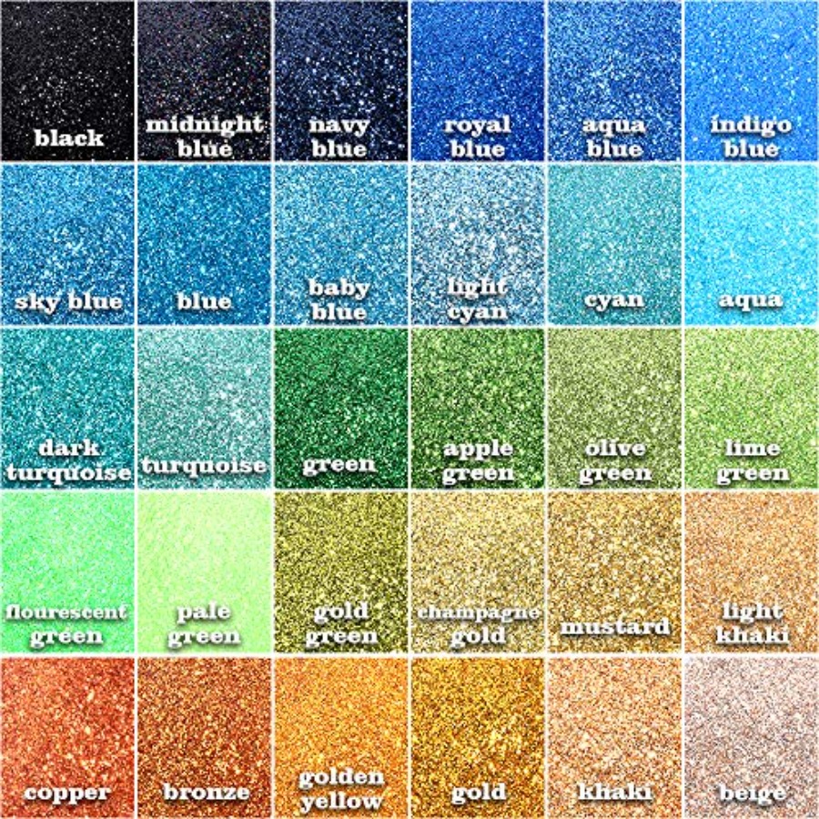Brillo Fino, 300g, 60 Colores, - Resin Glitter Pack reseña y precio