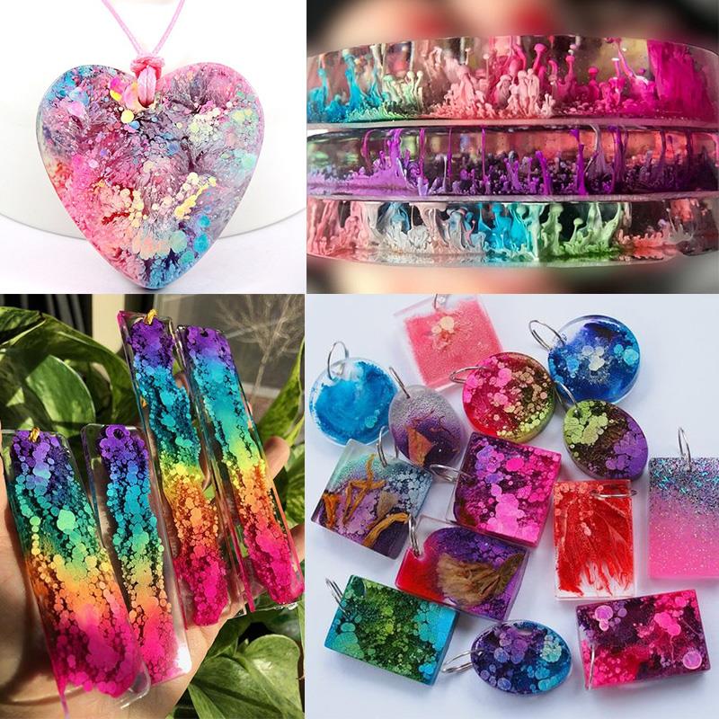 24 colores, 10ml, tinta artíst - Resin Dye Alcohol reseña y precio