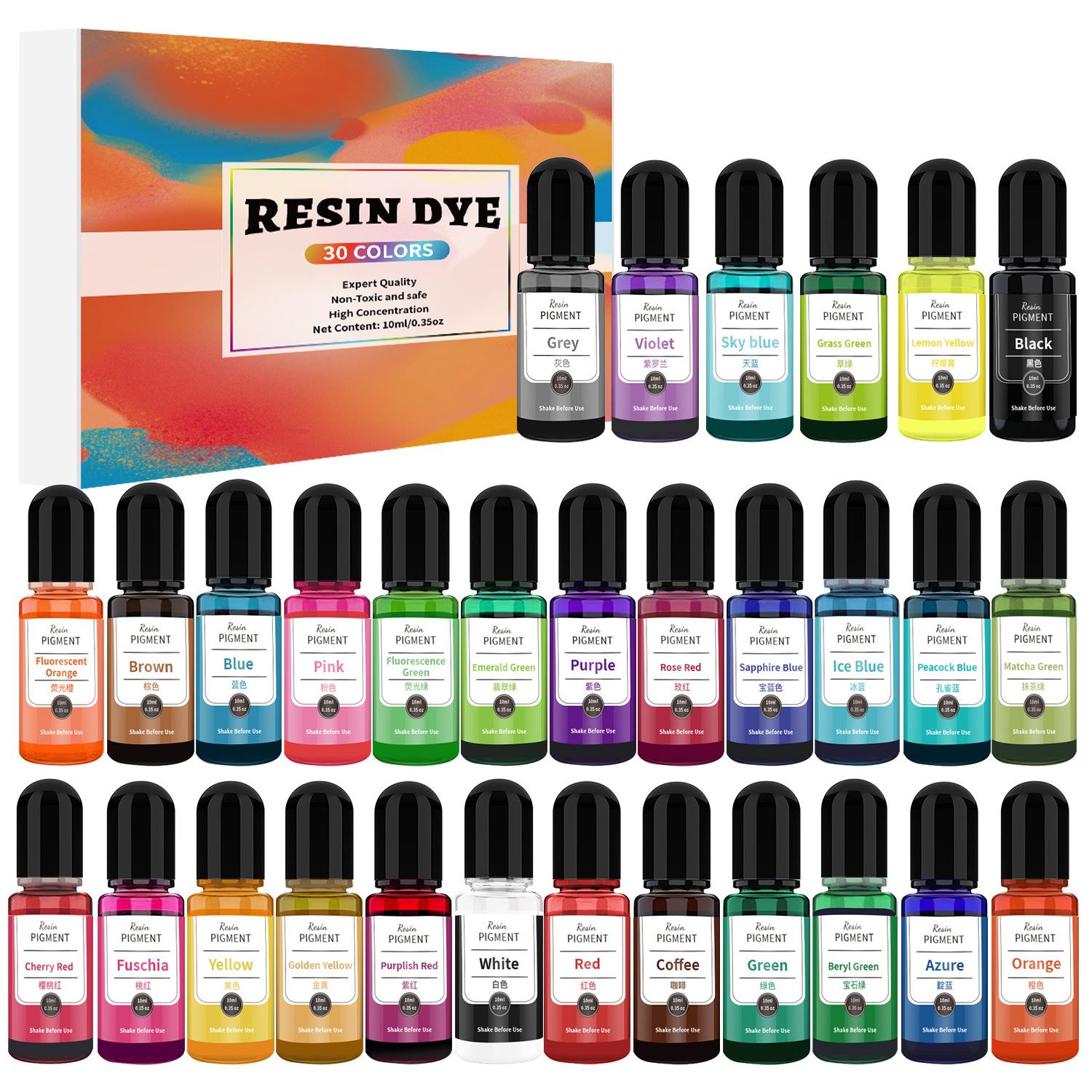 Juego de 24/30 colores, pigmen - Resin Dye Alcohol reseña y precio