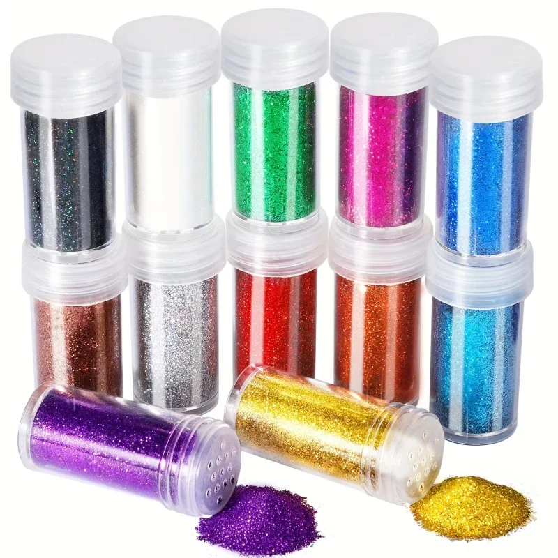 Paquete de 12 Frascos de Polvo - Resin Glitter Pack reseña y precio