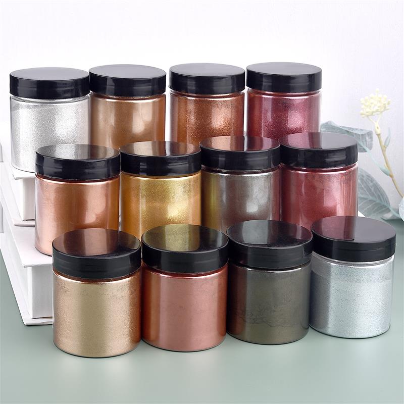 50g brillo metálico oro plata  - Resin Pigment Set reseña y precio