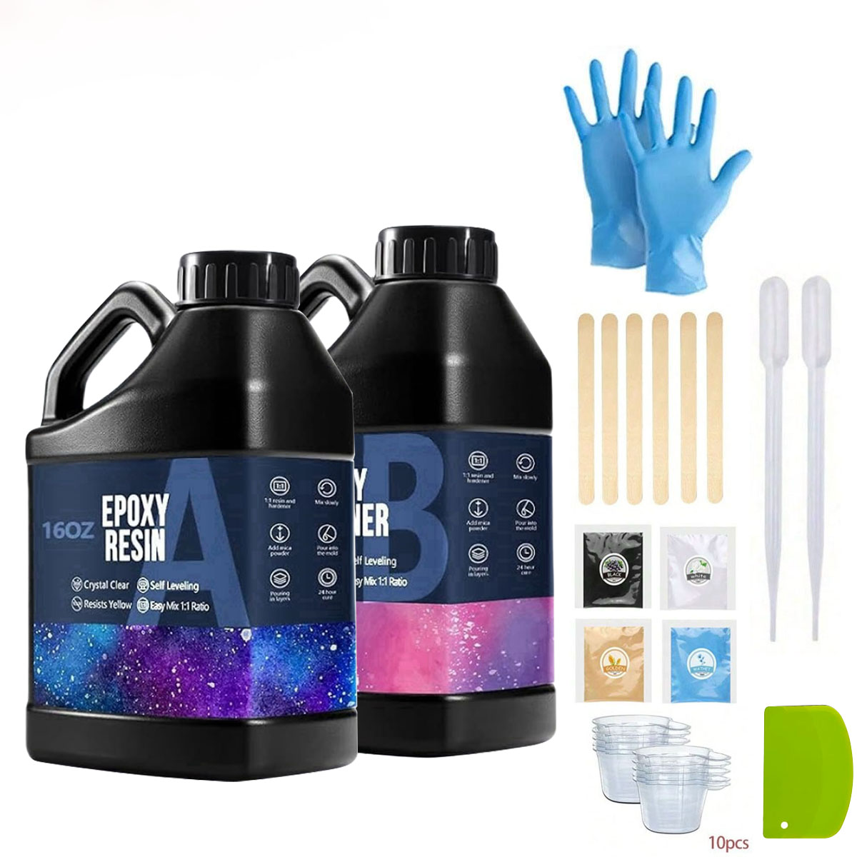 Kit de resina Epoxy transparen - Resin Jewelry Kit reseña y precio
