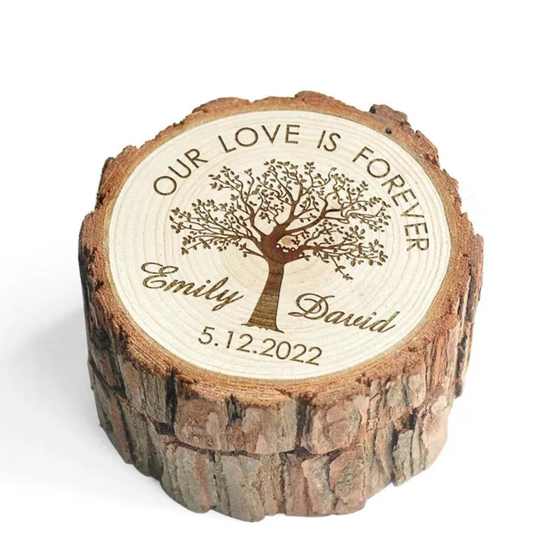Caja de anillos de boda de mad - Wood Ring Blank reseña y precio