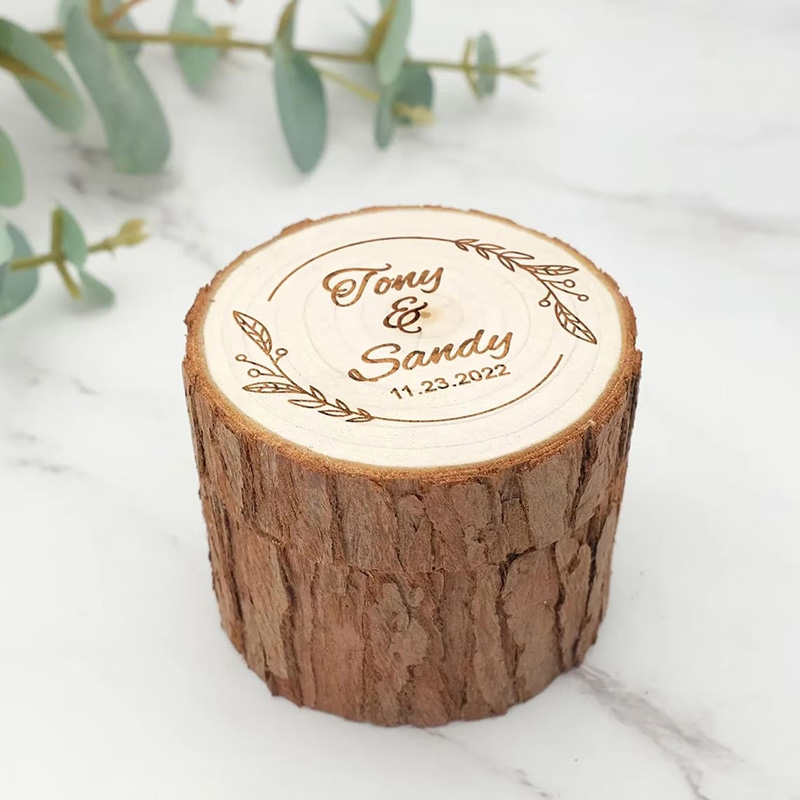 Caja de anillos de boda de mad - Wood Ring Blank reseña y precio