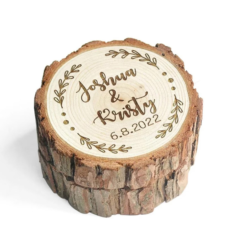 Caja de anillos de boda de mad - Wood Ring Blank reseña y precio