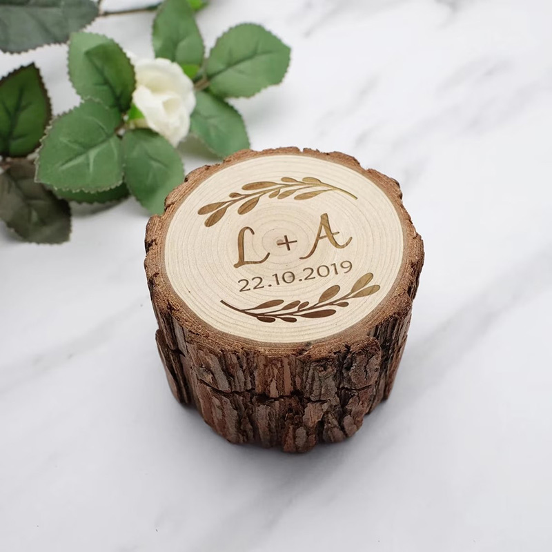 Caja de anillos de boda de mad - Wood Ring Blank reseña y precio